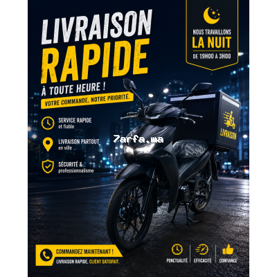 LIVREUR MOTOR 7PM-3AM